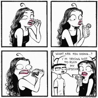 Segala usaha akan dilakukan wanita supaya lipstiknya tidak luntur ketika makan. Foto: Istimewa