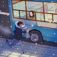 Ketika pria rela mengejar pasangannya hanya untuk menjaga dan memastikan ia tetap sehat saat cuaca dingin. Foto: Instagram