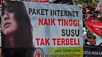 KNCI di Semarang, Jawa Tengah juga melakukan demo pada Rabu (28/3/2018) lalu. R. Rekotomo/ANTARA FOTO.