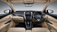 Dengan mengusung tema Elegant and Comfort, interior New Vios yang didominasi warna beige memberikan aura yang lebih mewah.