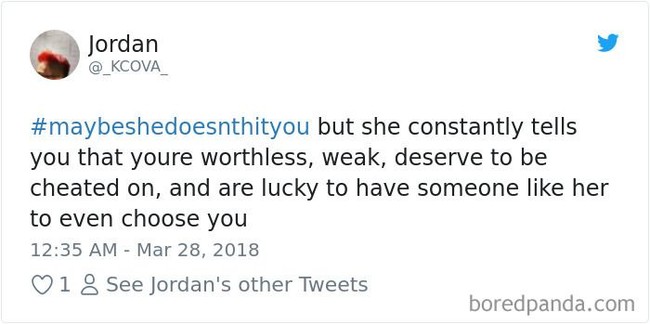 Curhat pria yang selalu dibilang tidak berharga, lemah, dan pantas diselingkuhi oleh kekasihnya. Foto: Dok. Boredpanda