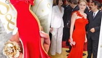 Ini mirip banget! Gaun merah yang dikenakan Kate Winslet saat menghadiri Oscar di tahun 2002. Nggak masalah deh nggak punya gaun aslinya, cookies bentuk gaun ini juga oke. Foto: Instagram @nspiredtotaste