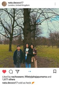 Veronica Tan bersama Nathania dan Daud di London, Inggris. 