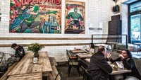Terletak di Chaoyang Park Rd, kota Beijing, China. Moka Bros mengusung konsep kafe dan resto dengan menu Superfood atau makanan sehat. Foto: Istimewa
