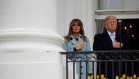 Trump dan Melania di Gedung Putih jelang perayaan paskah.