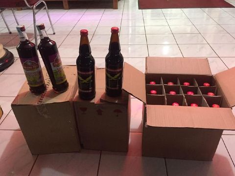 Barang bukti miras yang disita petugas