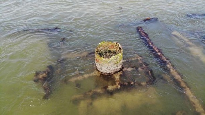 Bangkai Kapal Era Perang Sipil Tertangkap Kamera Drone di AS