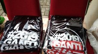 Kaos bertuliskan #2019GantiPresiden