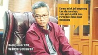 Komisioner KPU Wahyu Setiawan menyatakan, logo partai pengusung masuk dalam surat suara Pilpres sedangkan parpol pendukung tidak. (Foto: Dok. detikcom)