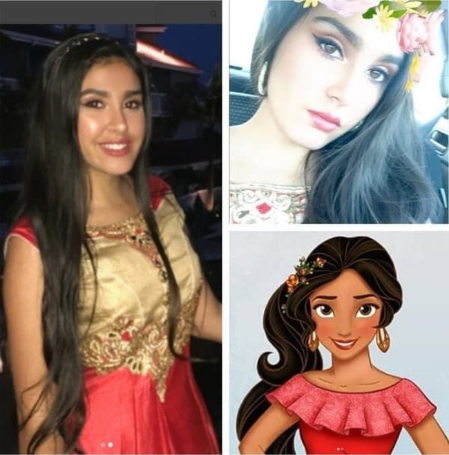 Karakter Elena of Avalor menjadi panutan para anak-anak perempuan Hispanik. Wanita ini sepertinya adalah salah satunya. Foto: Buzzfeed