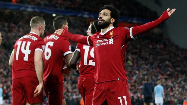 Mohamed Salah punya peran besar di leg pertama dalam duel lawan Manchester City.