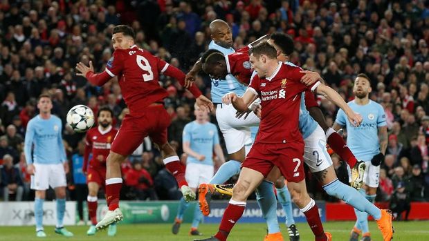 Roberto Firmino mencetak gol kemenangan Liverpool atas Manchester City.