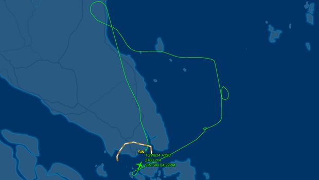 Ruter pesawat maskapai Scoot yang diancam bom