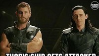 Ingat di penghujung film Thor: Ragnarok, ketika pesawat yang ditumpangi Thor dan Loki berhadapan dengan pesawat raksasa? Foto: dok Instagram
