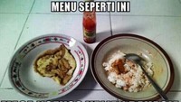 Ini pertanyaan buat anak kost. Kalau pernah makan pakai nasi berlauk telur dadar dengan kecap, memang sudah bahagia? Foto: Istimewa