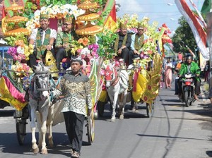 Temui Nelayan, Ketum PPP Diarak Pakai Delman