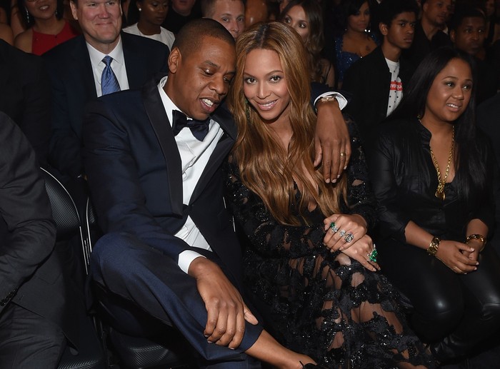 CLEVELAND, OH - NOVEMBER 04: (L-R) Beyonce and and Jay Z perform on stage during a Get Out The Vote concert in support of Hillary Clinton at Wolstein Center on November 4, 2016 in Cleveland, Ohio. With less than a week to go until election day, Hillary Clinton is campaigning in Pennsylvania, Ohio and Michigan. (Photo by Duane Prokop/Getty Images)