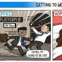 Orang kantoran harus buru-buru berangkat jika tak mau telat. Sedangkan orang yang kerja dari rumah bisa lanjut tidur sebentar meski tahu sudah saatnya bekerja. Foto: Emma Murray/Toggl