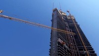 Begini pemandangan dari lokasi proyek menara tertinggi di dunia. Istimewa/CNN.