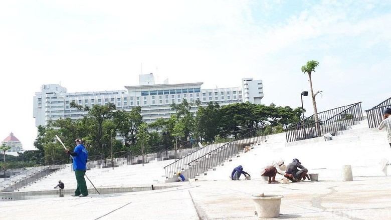 Foto Hampir Rampung Ini Wajah Baru Lapangan Banteng