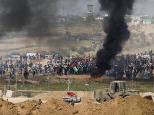 Warga Palestina dan Tentara Israel Bentrok Lagi di Perbatasan Gaza