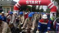 Pertamina RU IV Cilacap melakukan kegiatan Bike To Work dan memecahkan rekor Muri bersepeda menggunakan Alat Pelindung Diri  (APD) lengkap dengan jumlah peserta sebanyak 1.129 pekerja.
