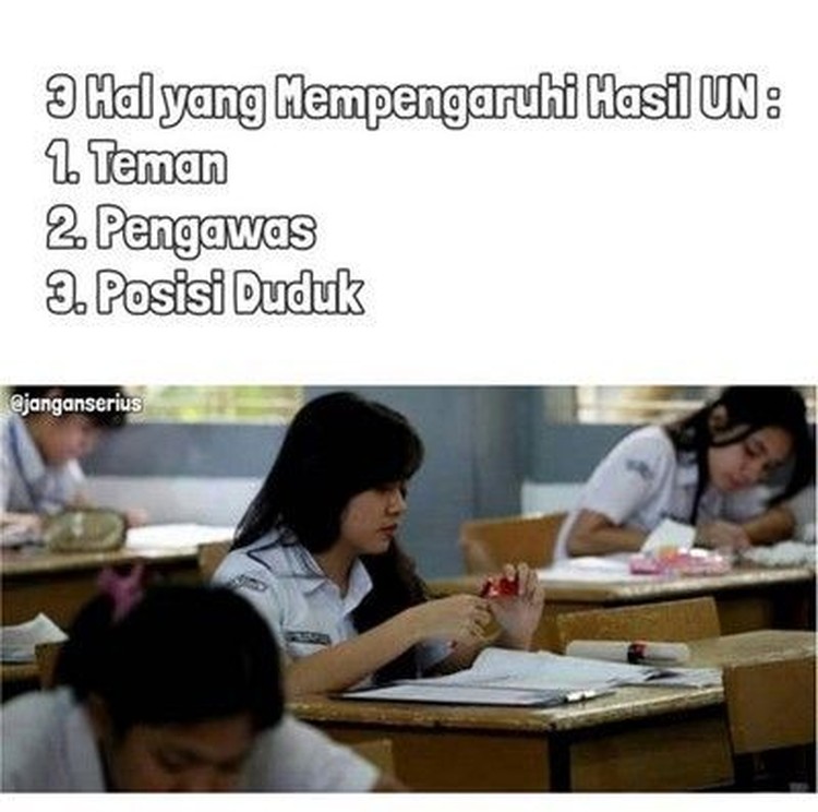 Hiburan Meme Kocak Jelang Ujian Nasional