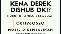 Salah satu meme yang muncul menampilkan foto mobil derek dengan tulisan Kena Derek Dishub DKI? Hubungi Anies Baswedan. Kemarin, Kamis (5/4), Anies ditanya tentang munculnya meme-meme ini. Kalau meme, apa saja dimemein, kata Anies.