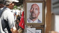 Terlihat seperti aslinya Dwayne Johnson ketika menjadi sebuah karya lukis.