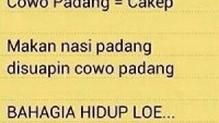 Siapa yang setuju kalau cowo Padang itu cakep? Kalau kata meme ini, nasi padang enak, cowo Padang cakep. Makan nasi padang disuapin cowo Padang, Bahagia hidup loe.. Foto: Istimewa
