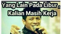 Mana suaranya yang weekend masih kerja? Foto: Internet
