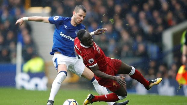 Sadio Mane menjadi andalan lini depan Liverpool melawan Everton.