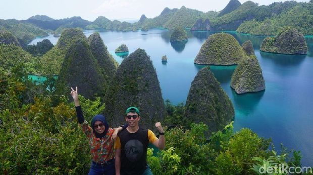 Panorama Wayag yang luar biasa indah (Shinta/detikTravel)