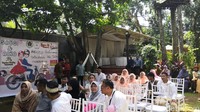 Akad nikah berlangsung di Buni Manten, Sawah Lama, Ciputat, Tangerang Selatan, Sabtu (7/4/2018). (Saras/detikhot).