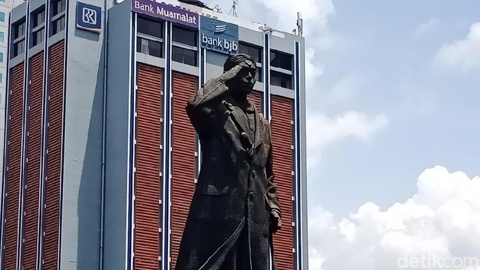 Patung Jenderal Sudirman di Jakarta Diperbaiki (Kanavino AR/detikcom)