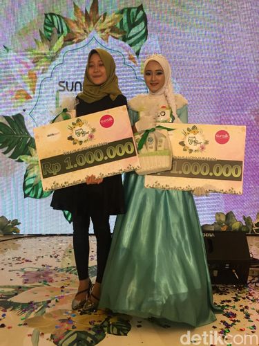 Dua finalis Sunsilk Hijab Hunt 2018 Surabaya.