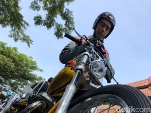 Mengenal Helm yang Dipakai Jokowi Touring ke Sukabumi