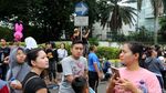 Suasana Heboh di CFD Thamrin Saat Gedung Dikira Roboh