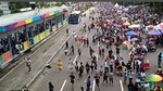 Detik-detik Warga Panik di CFD Thamrin dengar Teriakan Gedung Roboh