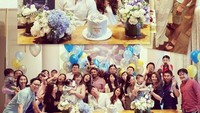 Foto perayaan baby shower ini jadi bukti kalau Anthony memang pengusaha sukses yang tetap dekat dan sayang dengan keluarga. Acara ini semakin meriah dengan cake manis bernuansa biru. Foto: Instagram/Twitter @AnthonyPY_Tan