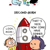 Segala perkembangan anak pertama terlihat seperti emas bagi ibu. Tapi untuk anak kedua dan seterusnya... Foto: Weng Chen