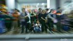 Kepadatan Stasiun Duri di Jam Pulang Kantor