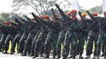 Suasana Upacara HUT ke-72 TNI AU di Lanud Halim