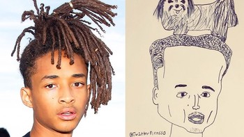 Rambutnya Jaden Smith malah diubah jadi anjing. Foto: instagram.com/tw1tterpicasso