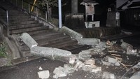 Kyodo News Agency melaporkan kota Oda menjadi wilayah terdampak gempa paling parah. Sedikitnya empat orang mengalami luka-luka akibat gempa di wilayah tersebut. Foto: Mainichi