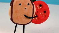 Setiap minggunya Liz dan Jimmy akan mengeluarkan episode komik online terbaru dari Cuddles and Rage, yang menampilkan berbagai diorama makanan menarik. Foto: Cuddles & Rage