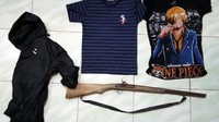 Barang bukti satu senjata api rakitan laras panjang yang digunakan pelaku menembak Atikah yang dituding memiliki ilmu hitam. (Foto: istimewa).