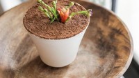 Tidak hanya menu makanannya saja yang enak, varian dessert juga digemari di sini. Salah satu menu andalannya adalah Tiramisu ala Italia yang disajikan dalam pot bunga kecil. Foto: Istimewa