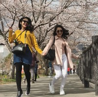 Extended sole sneakers dari brand Alexander McQueen yang dipakai Ayu Ting Ting saat liburan ke Jepang ini harganya sekitar Rp 8 jutaan. Foto: Instagram