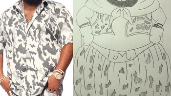 DJ Khaled malah digambarkan mirip karakter Majin Bhu di kartun Dragon Ball. Foto: instagram.com/tw1tterpicasso